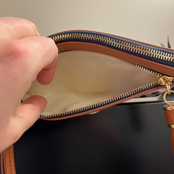 Spartina 449 Barbee Tassel Wristlet Linen/Leather Colorful Convenient Geometric - Picture 10 of 10